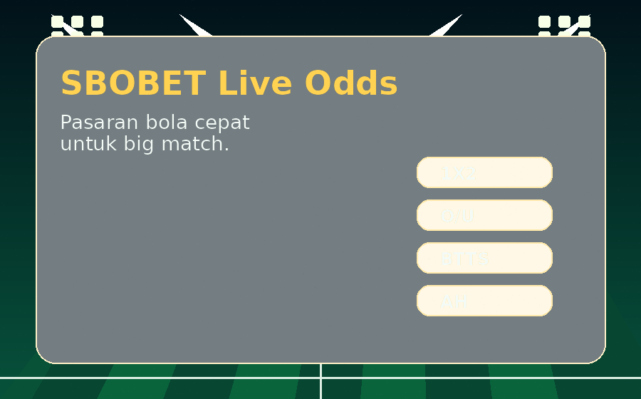 Ilustrasi SBOBET live odds untuk judi bola